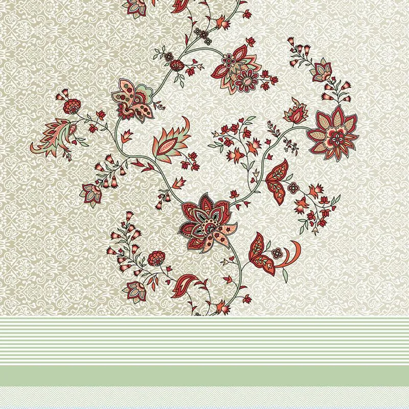 Rachni Floral Bedsheet - Light Green