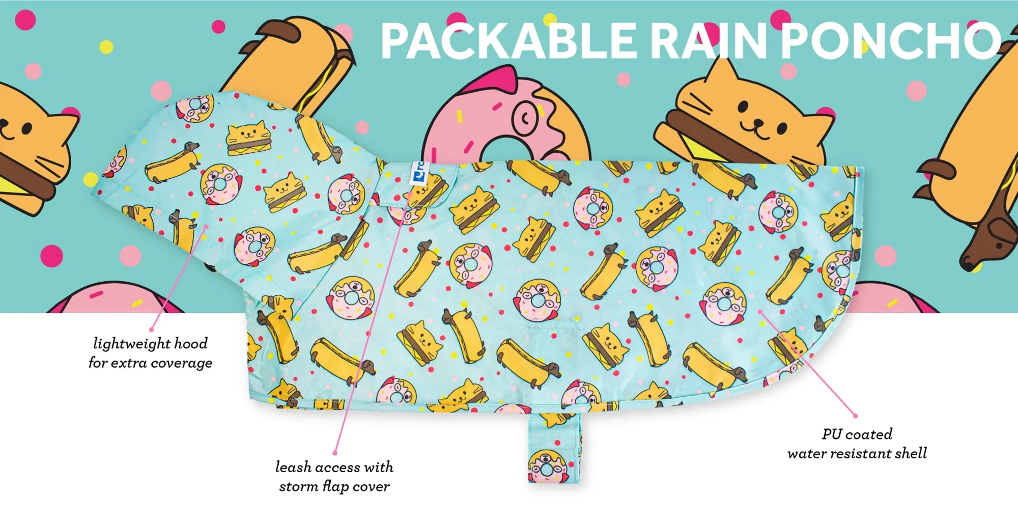 RC Pet Packable Rain Poncho Paper Planes