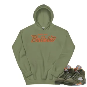 Retro 5 Olive/Solar Orange "Party" Hoodie