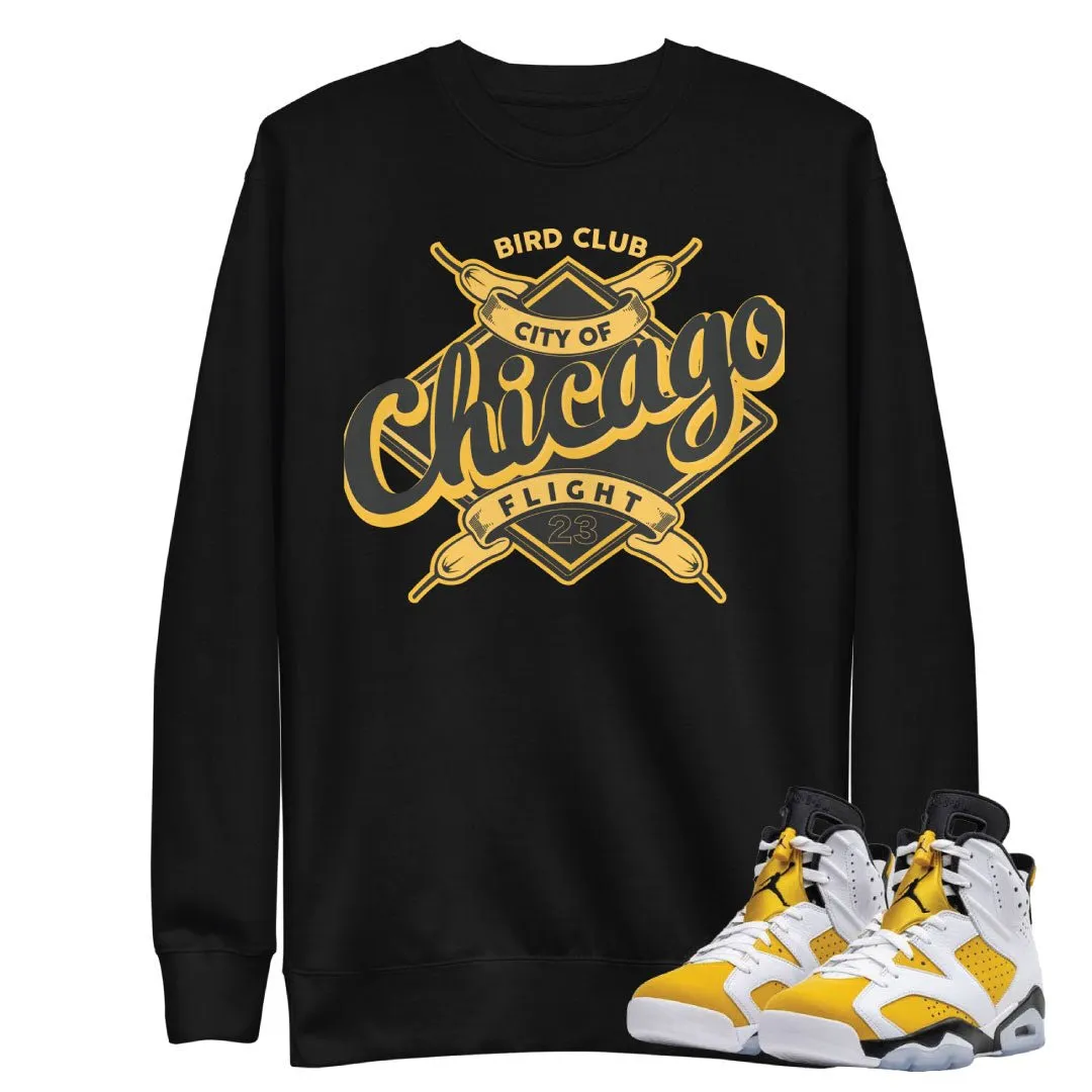 Retro 6 Yellow Ochre Chicago Lace Sweatshirt