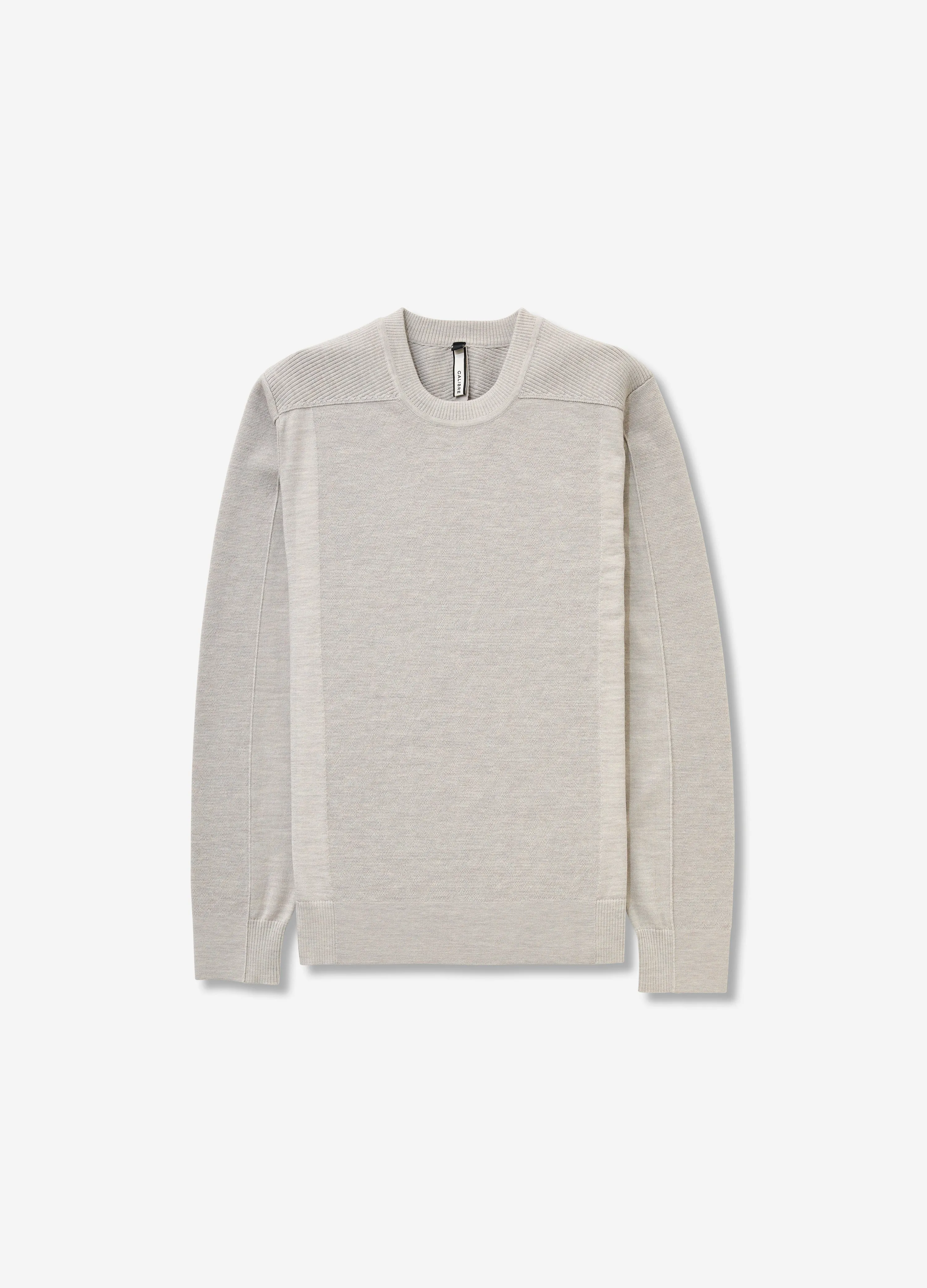 Rib Yoke Merino Crew Sweater Neutral