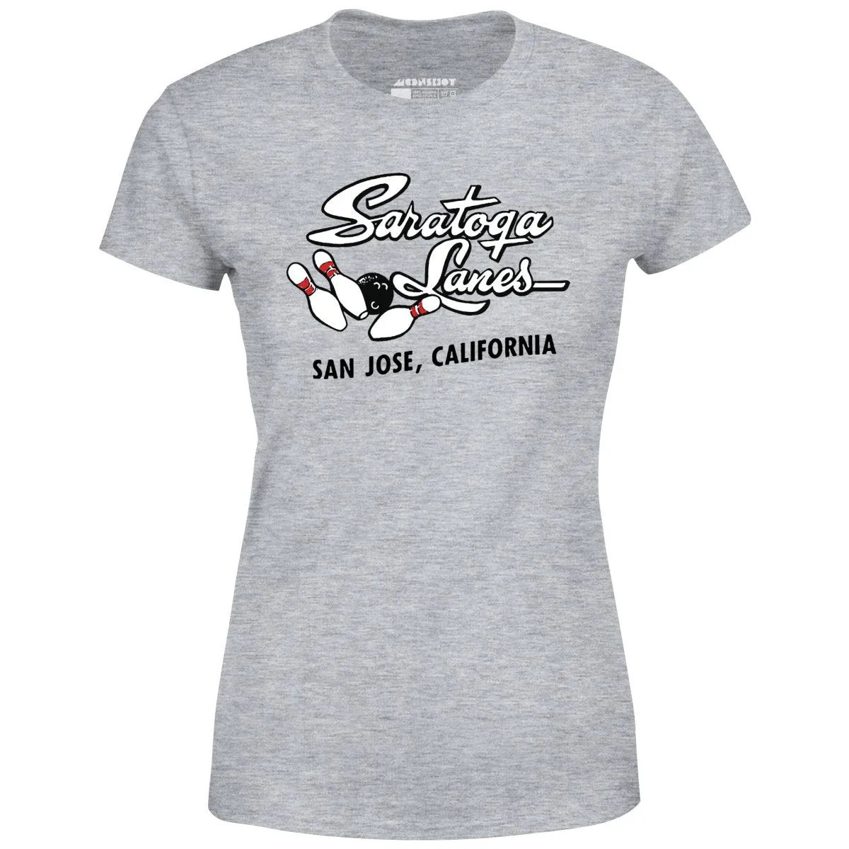 Saratoga Lanes - San Jose, CA - Vintage Bowling Alley - Women's T-Shirt