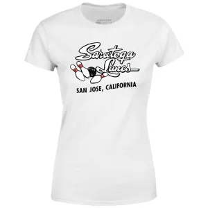 Saratoga Lanes - San Jose, CA - Vintage Bowling Alley - Women's T-Shirt