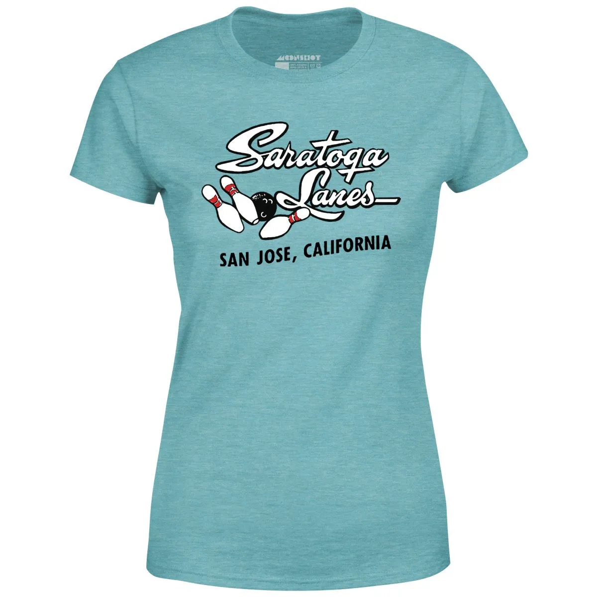 Saratoga Lanes - San Jose, CA - Vintage Bowling Alley - Women's T-Shirt