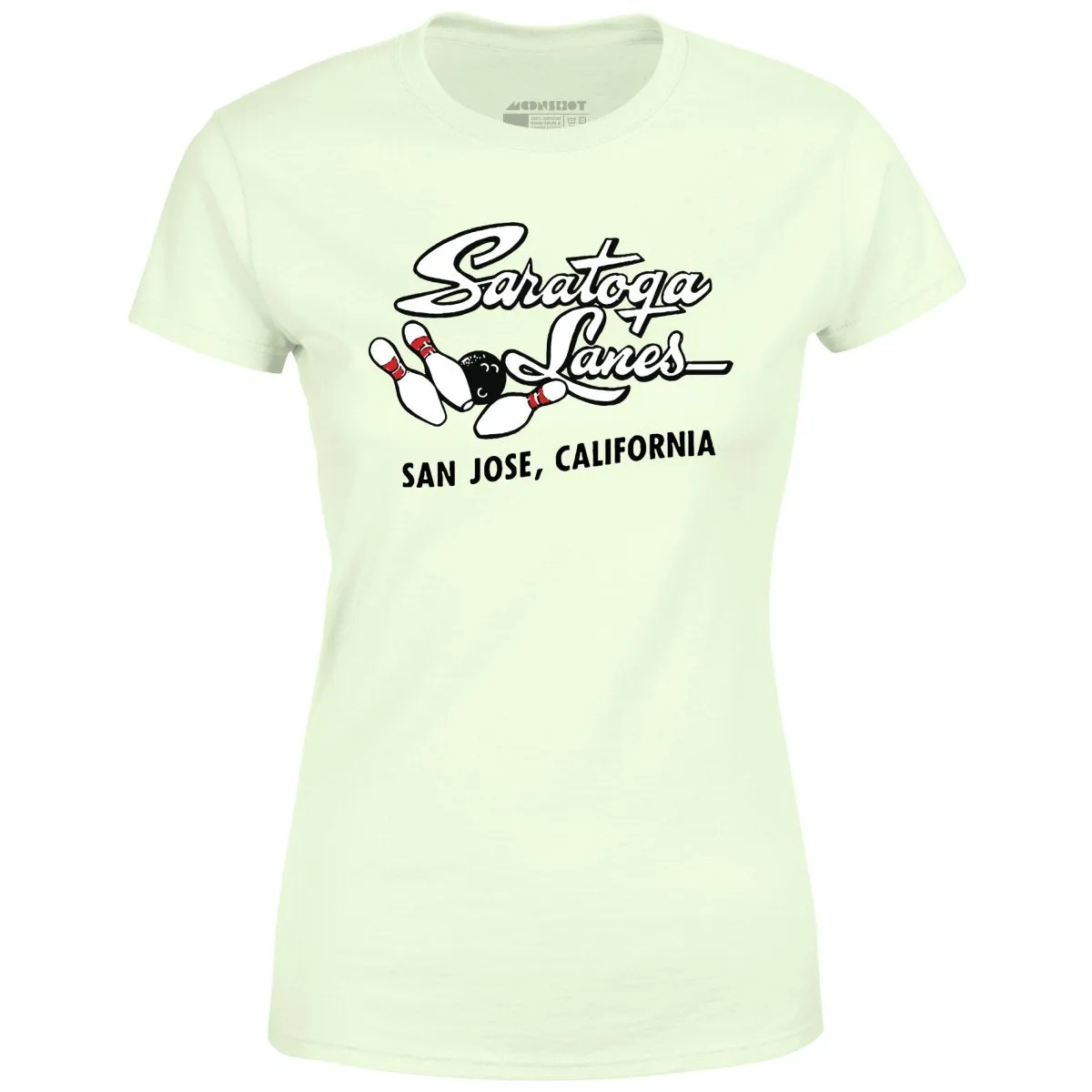 Saratoga Lanes - San Jose, CA - Vintage Bowling Alley - Women's T-Shirt