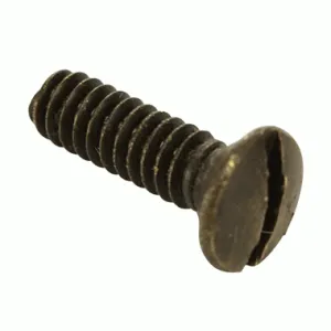 Single 1/2 Inch Solid Brass Wall Switch Plate Screw (Antique Brass Finish)