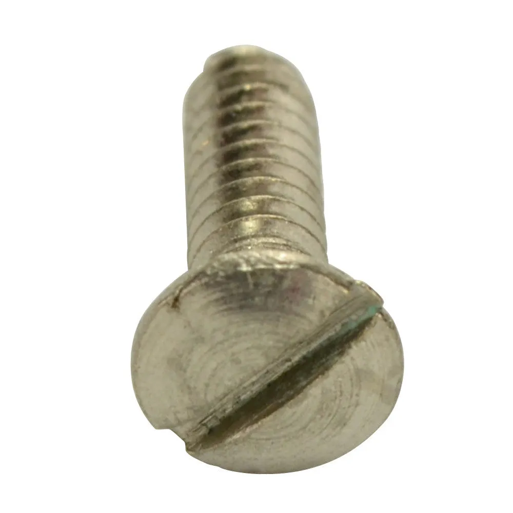 Single 1/2 Inch Solid Brass Wall Switch Plate Screw (Polished Nickel Finish)