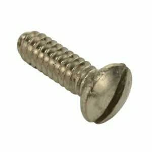 Single 1/2 Inch Solid Brass Wall Switch Plate Screw (Polished Nickel Finish)