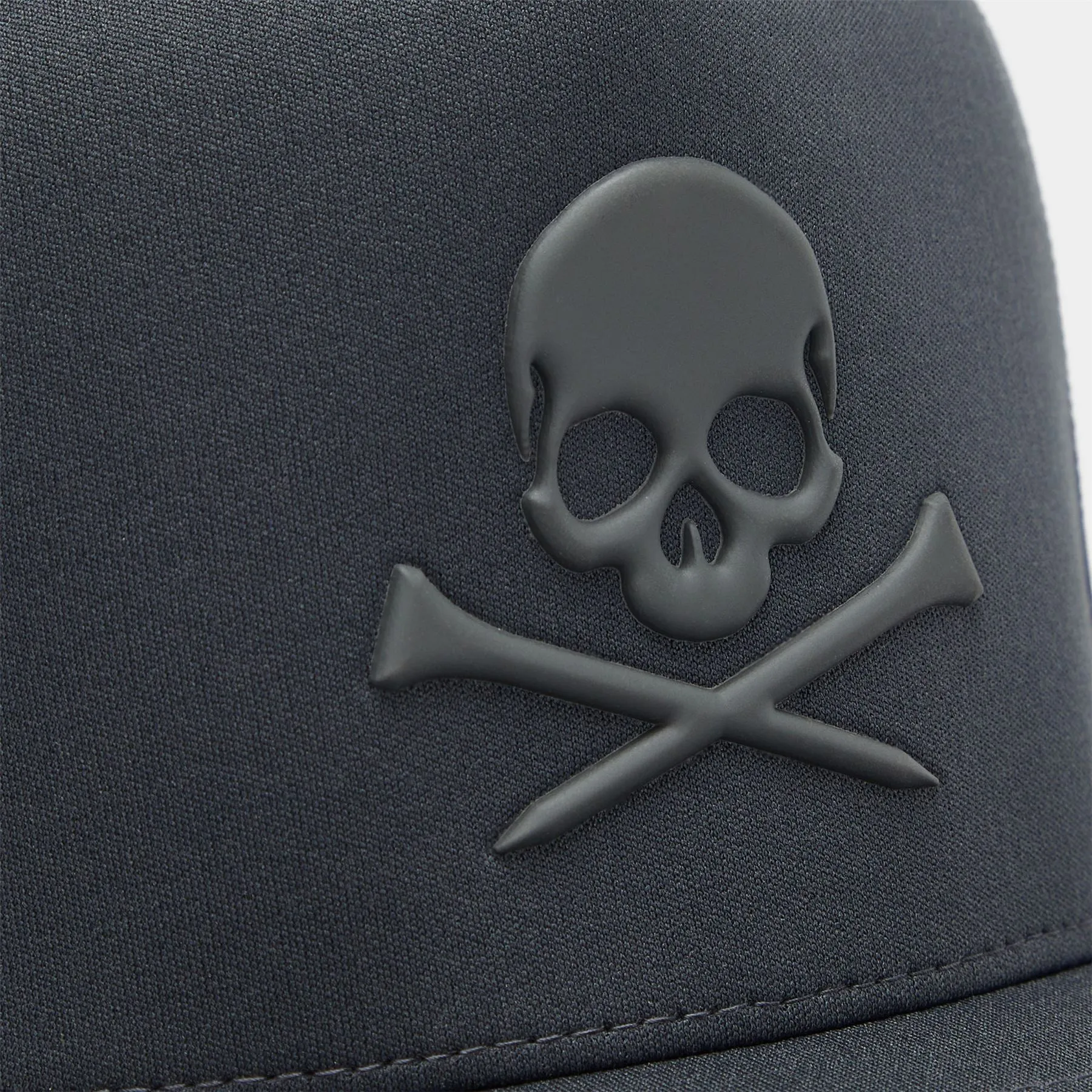 Skull & Tees Interlock Knit Tall Trucker Cap Charcoal - AW24