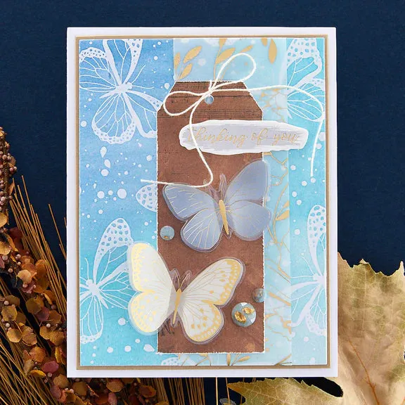 Spellbinders-cardstock - WATER COLOR RESIST 6 X 6" PAPER PAD FROM THE SERENADE OF AUTUMN COLLECTION