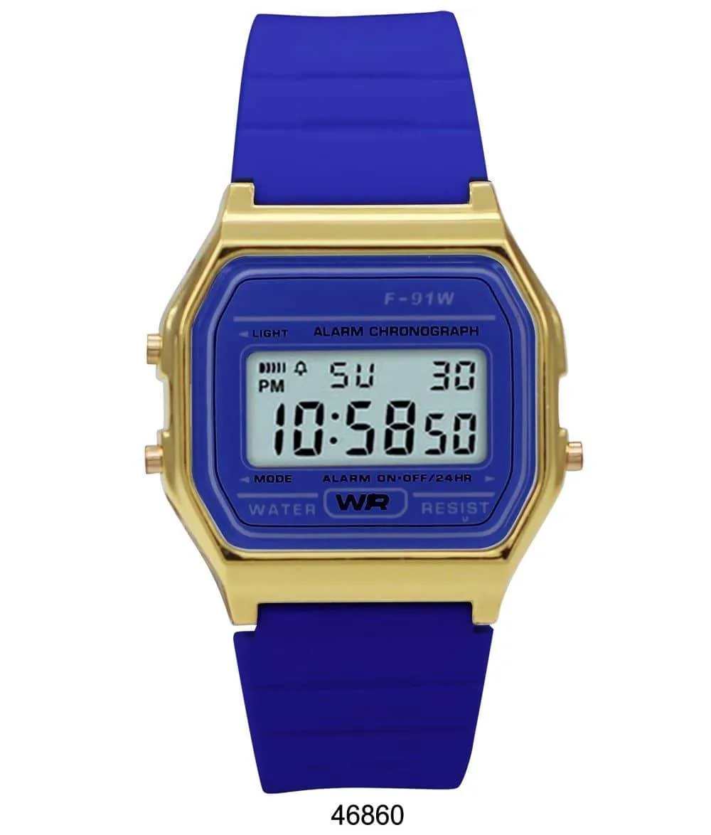 Sporty Navy Silicon Digital Watch