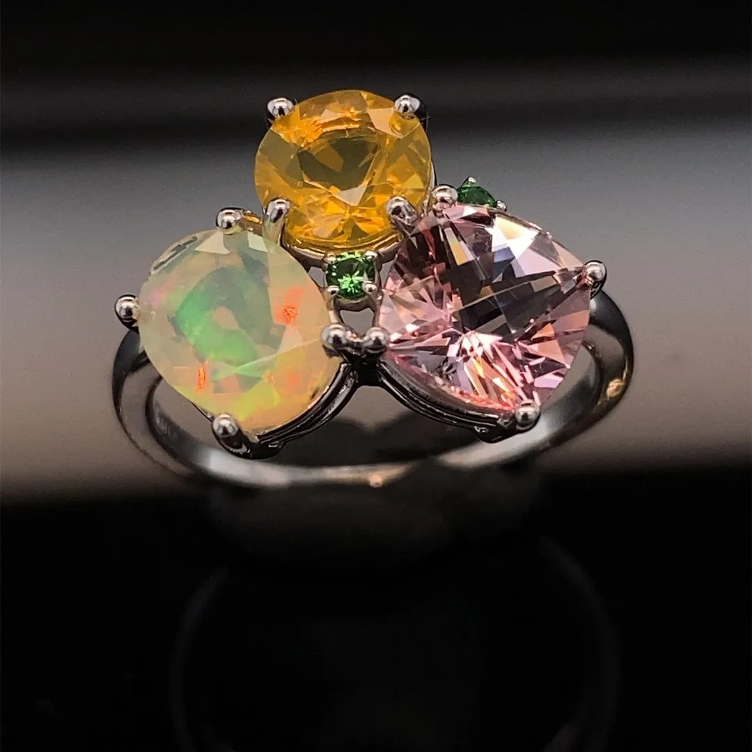 Spring Garden Gem Cluster Ring