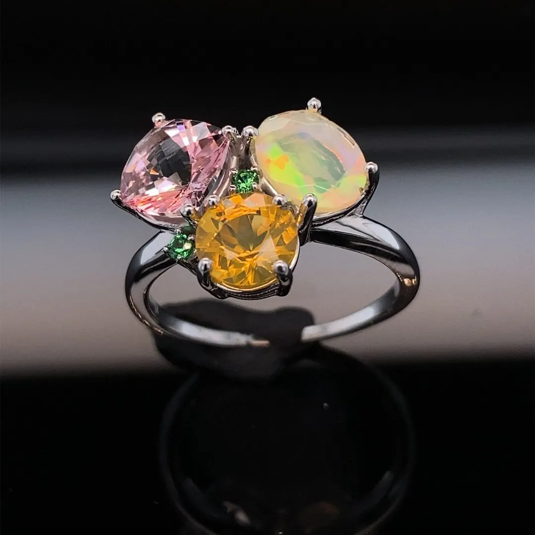 Spring Garden Gem Cluster Ring