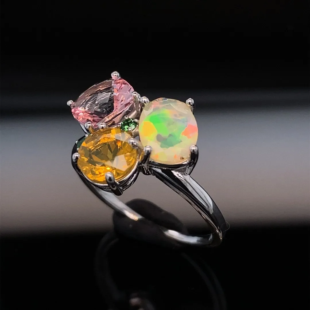 Spring Garden Gem Cluster Ring