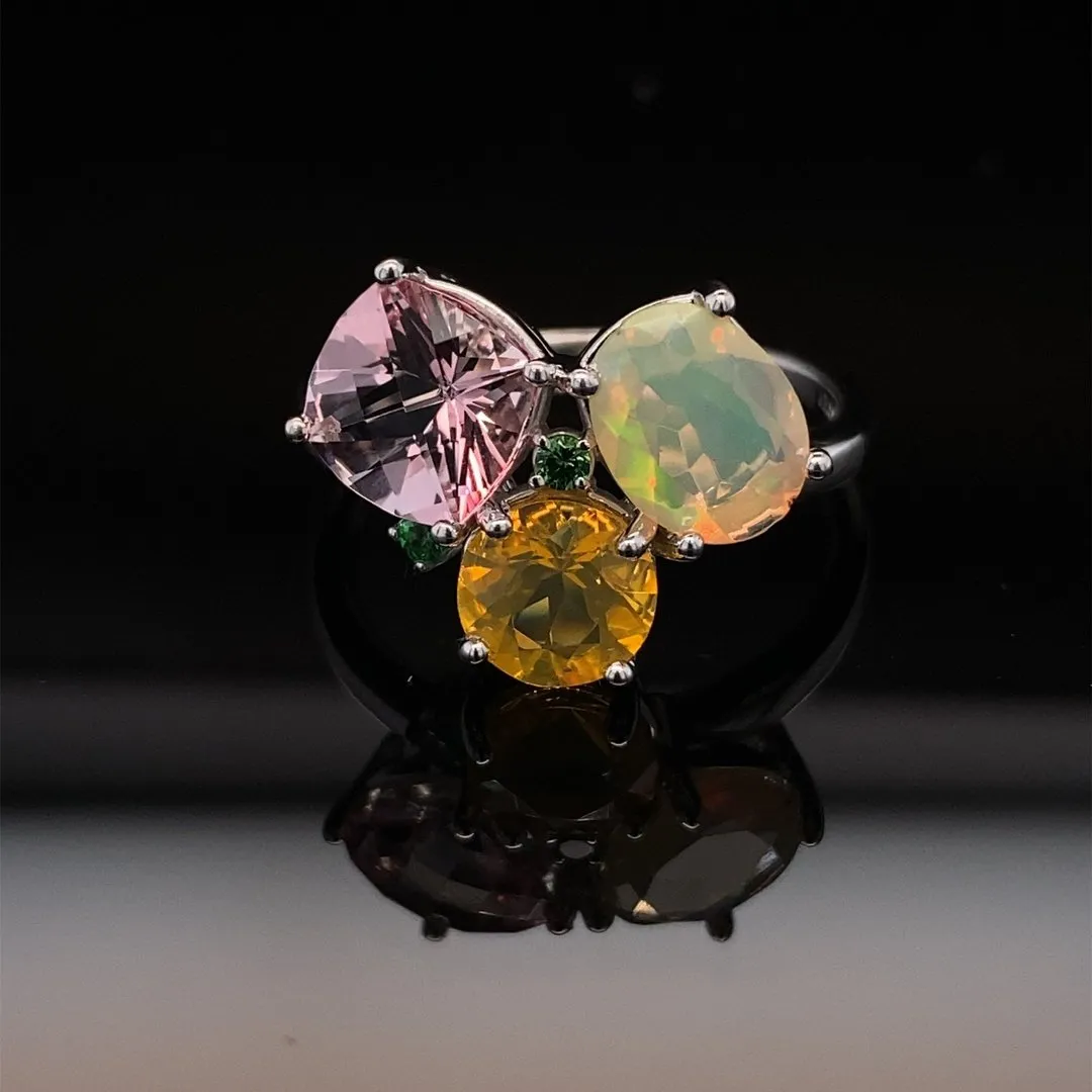 Spring Garden Gem Cluster Ring