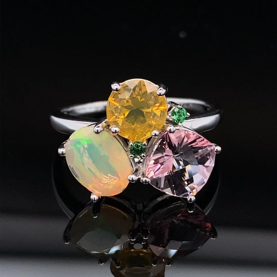 Spring Garden Gem Cluster Ring