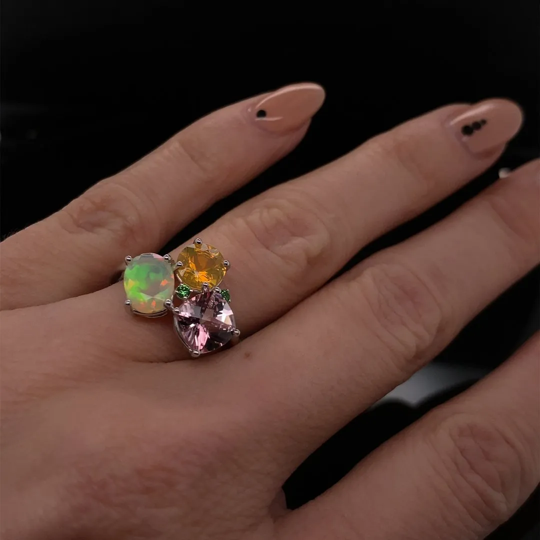 Spring Garden Gem Cluster Ring