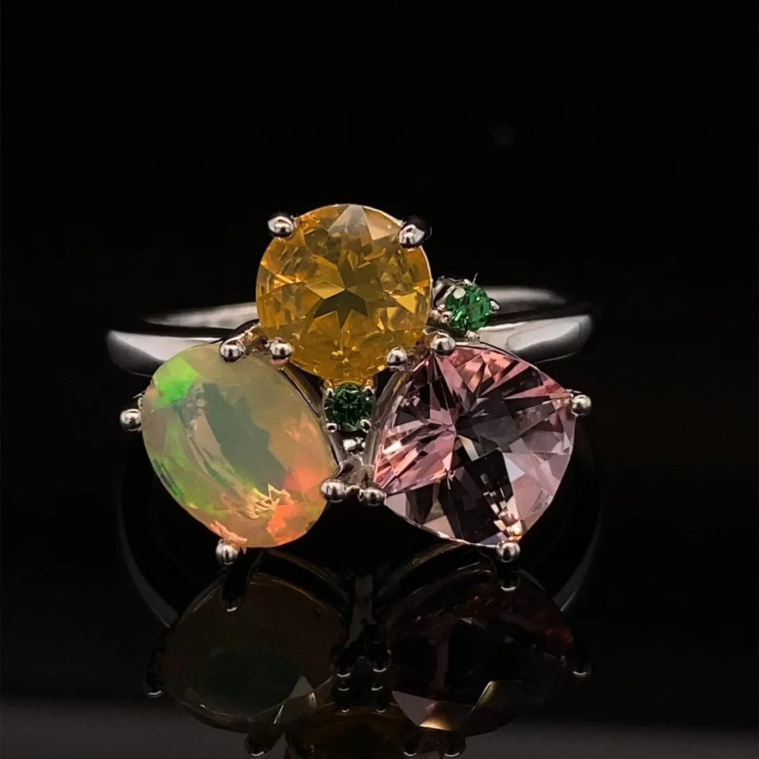 Spring Garden Gem Cluster Ring