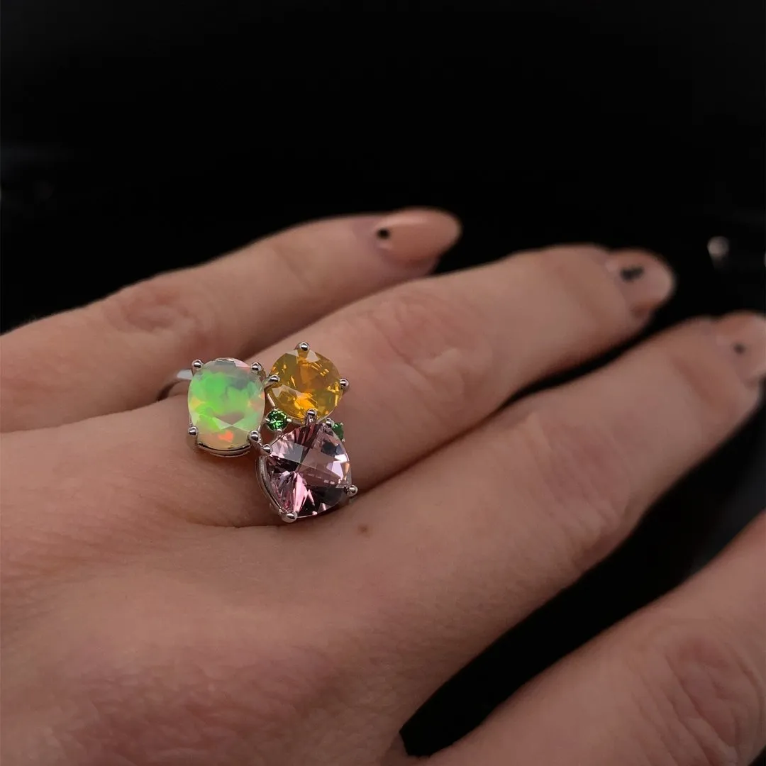 Spring Garden Gem Cluster Ring