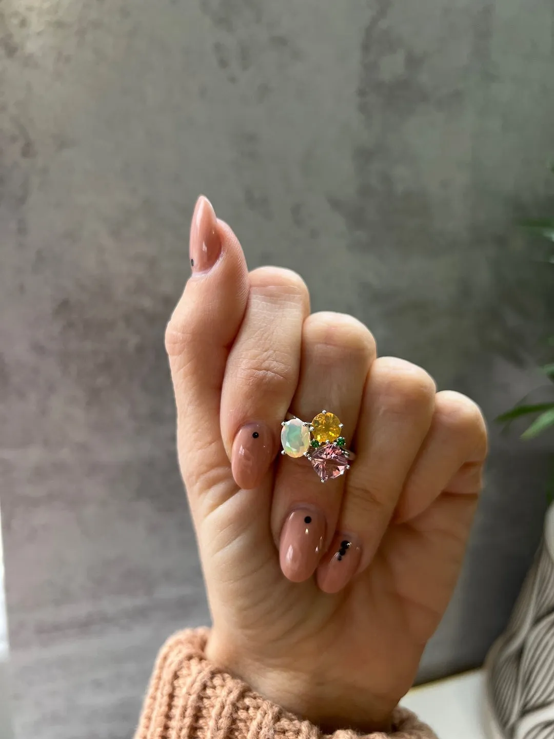 Spring Garden Gem Cluster Ring