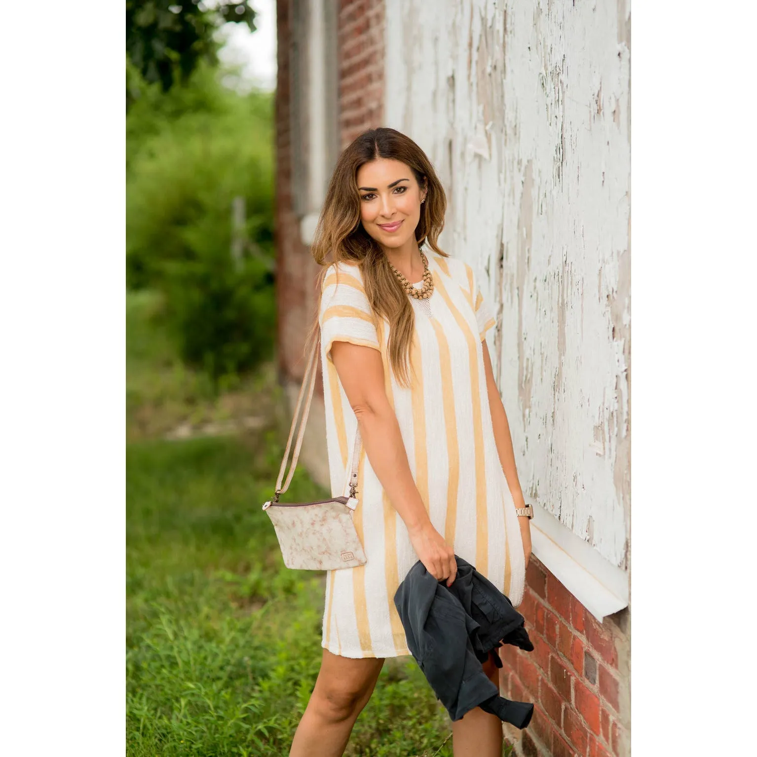 Striped Terry Tunic Dress