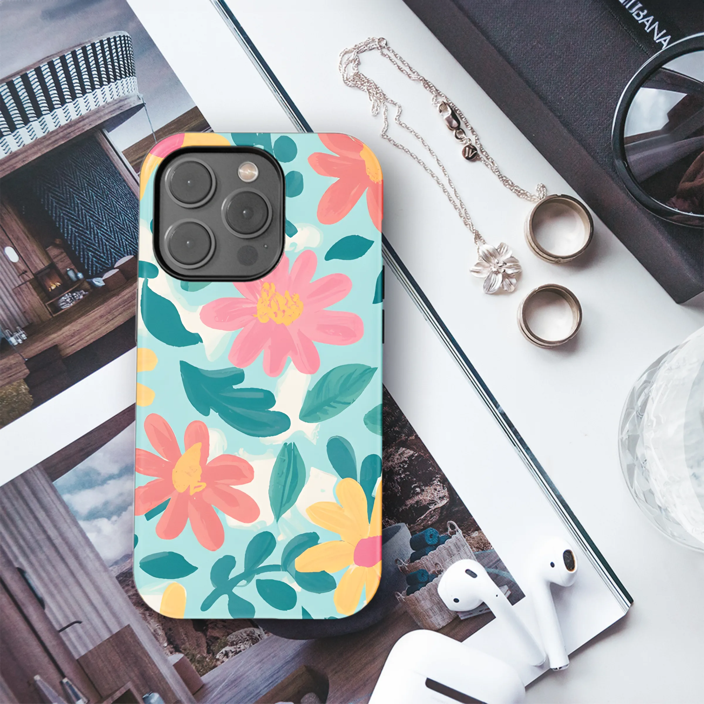 Summer Flower Phone Case iPhone Samsung Cover Pixel 3277