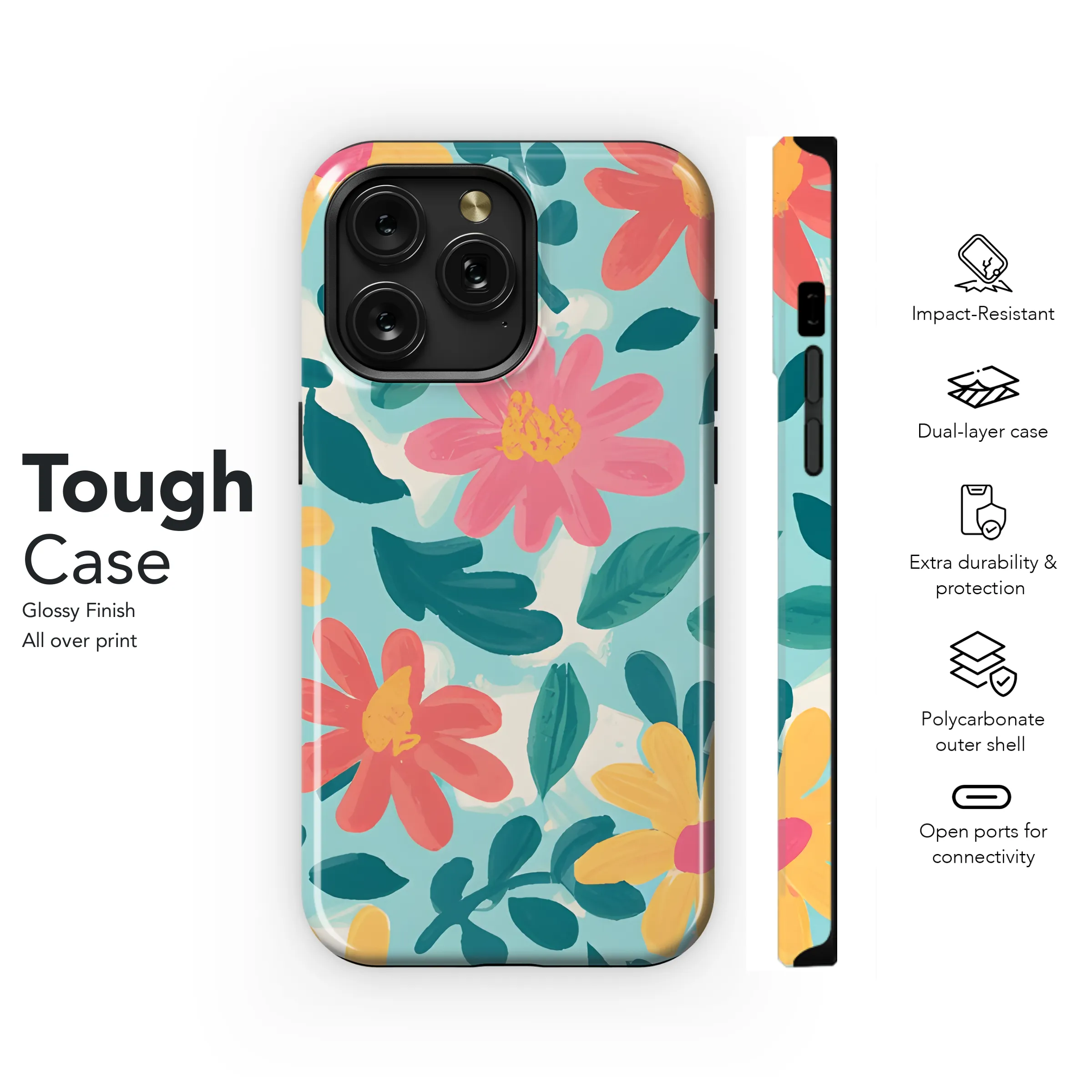 Summer Flower Phone Case iPhone Samsung Cover Pixel 3277