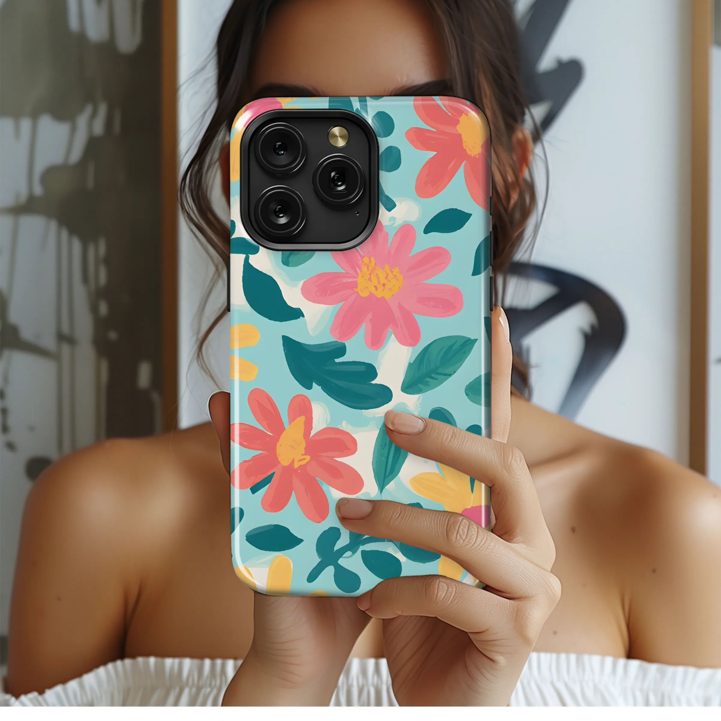 Summer Flower Phone Case iPhone Samsung Cover Pixel 3277