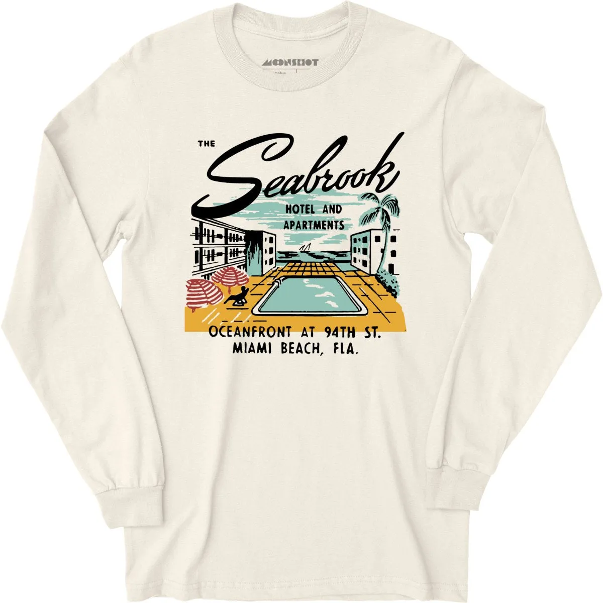 The Seabrook - Miami, FL - Vintage Hotel - Long Sleeve T-Shirt