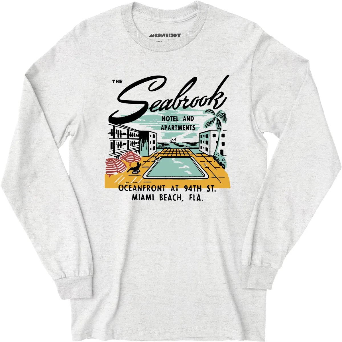 The Seabrook - Miami, FL - Vintage Hotel - Long Sleeve T-Shirt