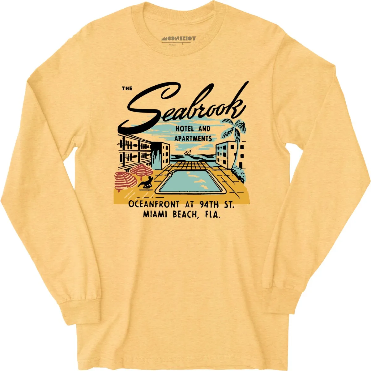 The Seabrook - Miami, FL - Vintage Hotel - Long Sleeve T-Shirt