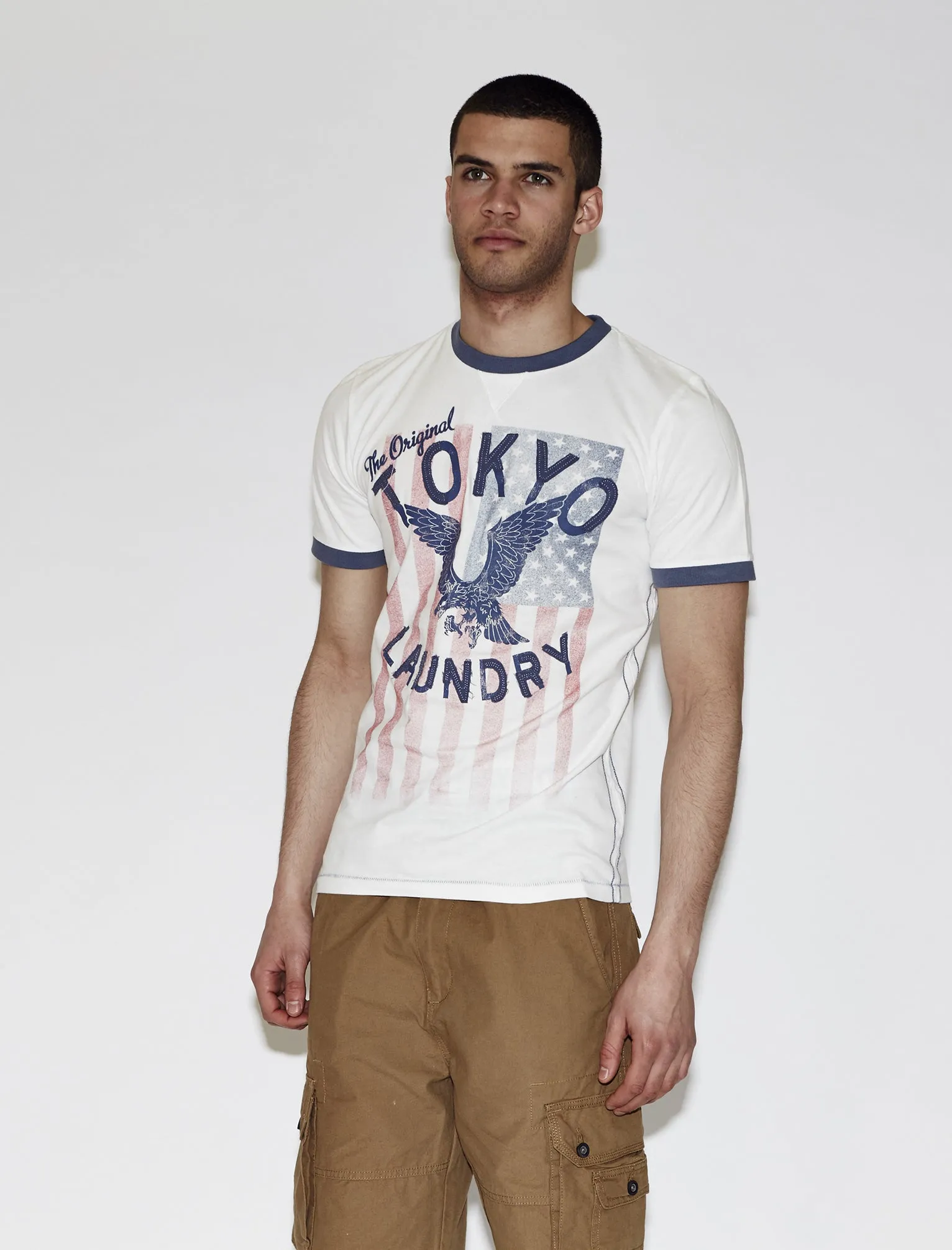 Tokyo Laundry Port Vincent ivory T-Shirt