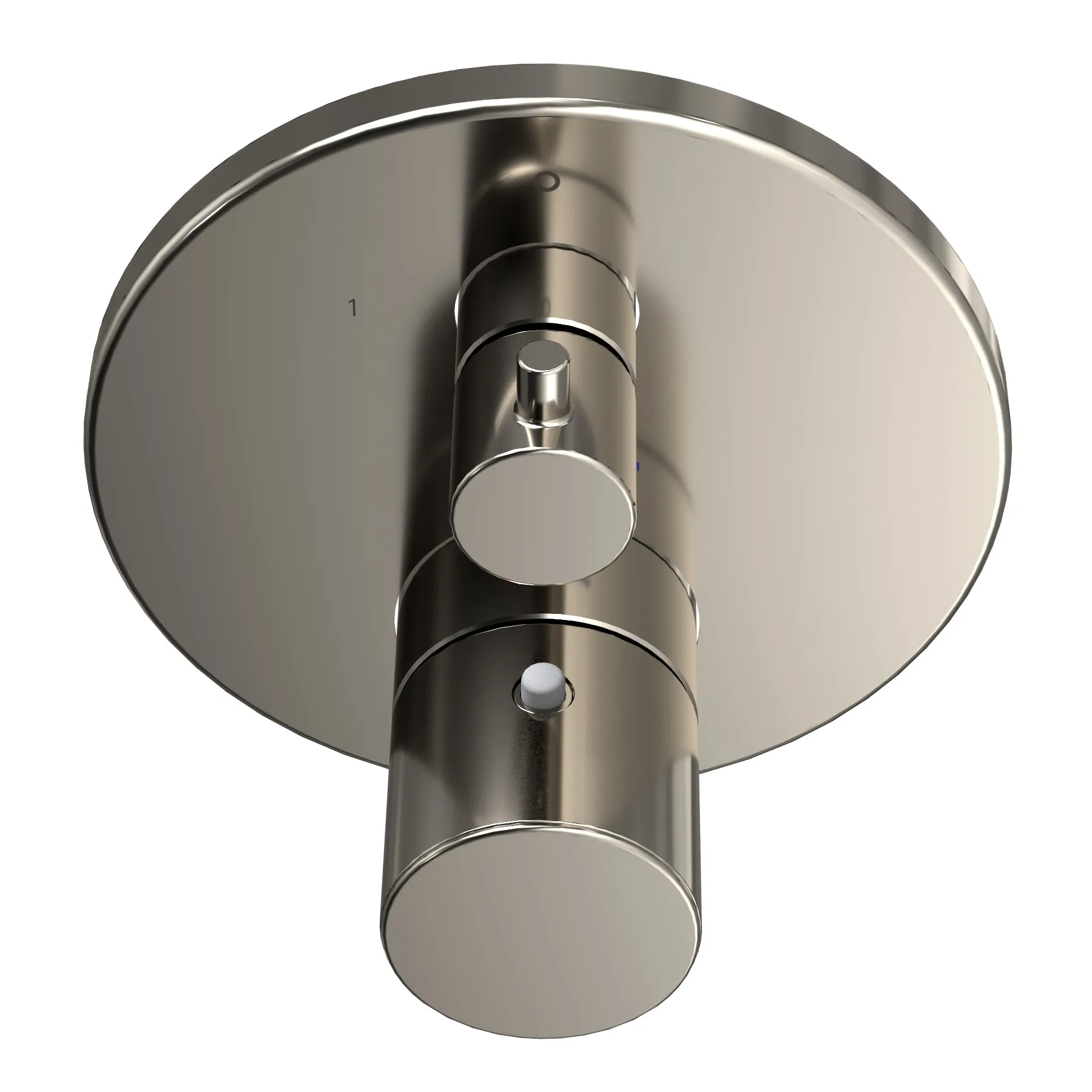 TOTO TBV01408U#PN Round Thermostatic Mixing Valve with Two-Way Diverter Shower Trim, Polished Nickel