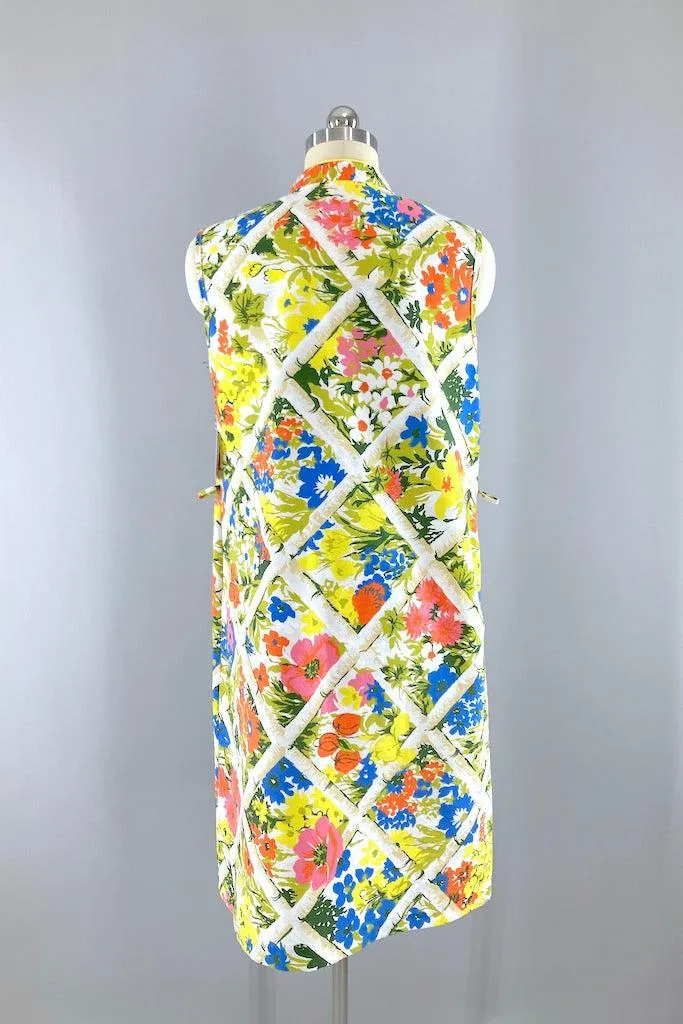 Vintage 60s Abstract Print House Dress