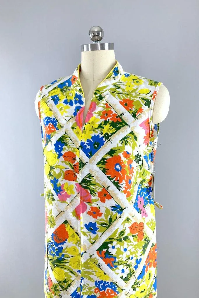 Vintage 60s Abstract Print House Dress