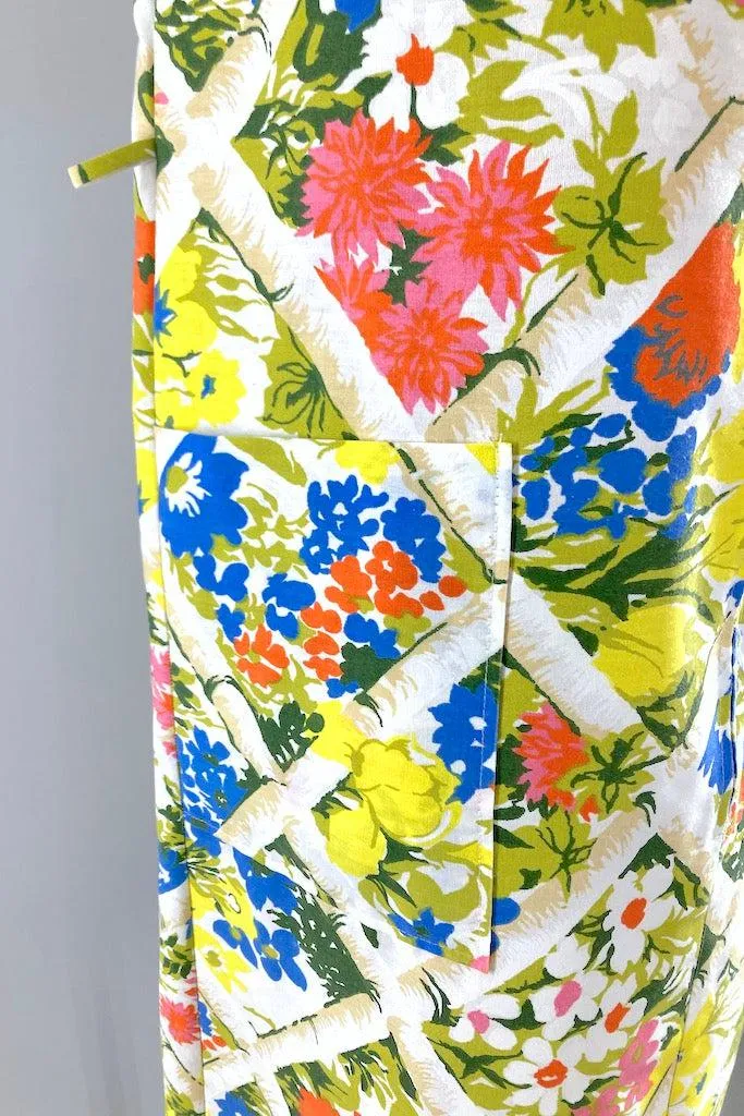 Vintage 60s Abstract Print House Dress