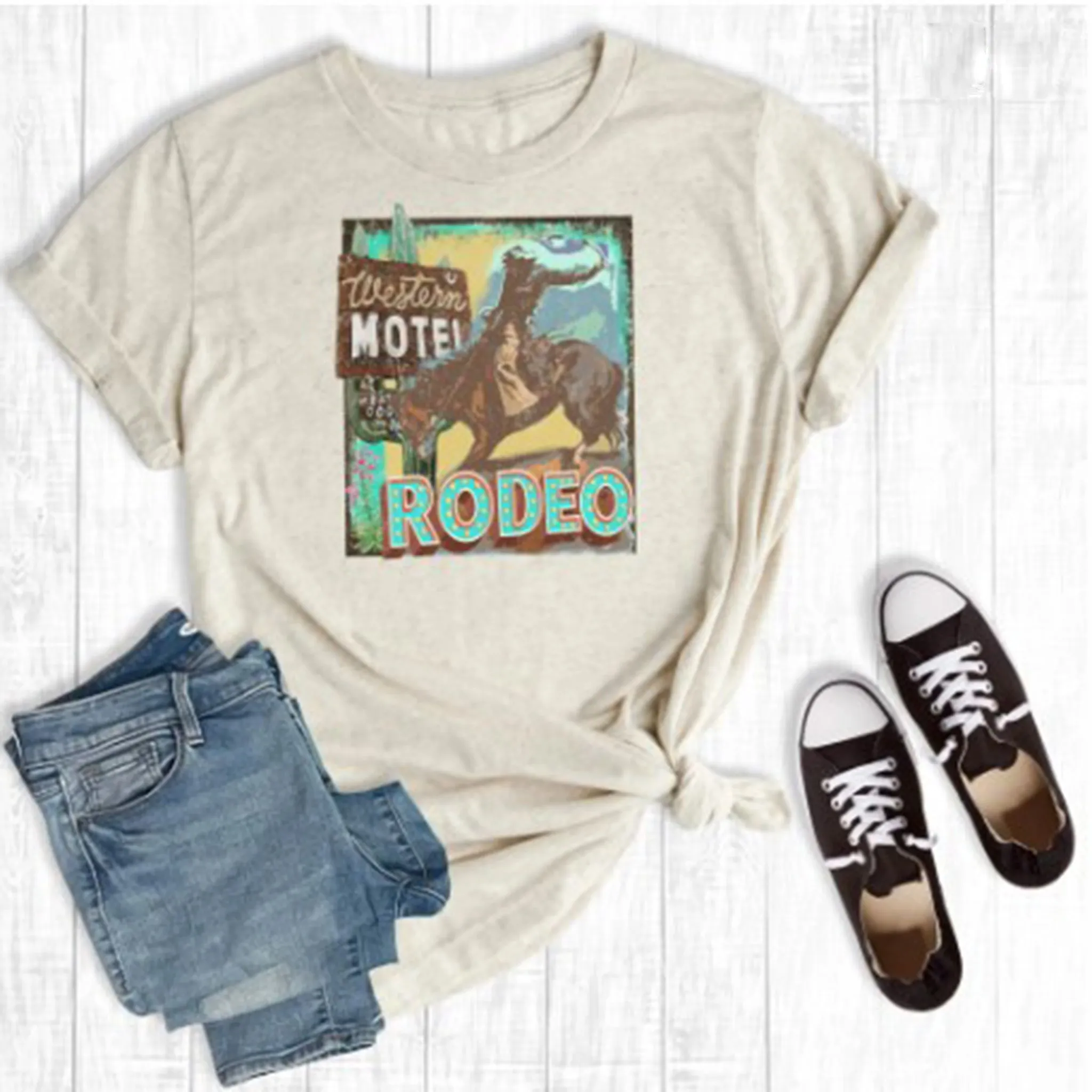 Vintage Rodeo Bronc Motel Tee