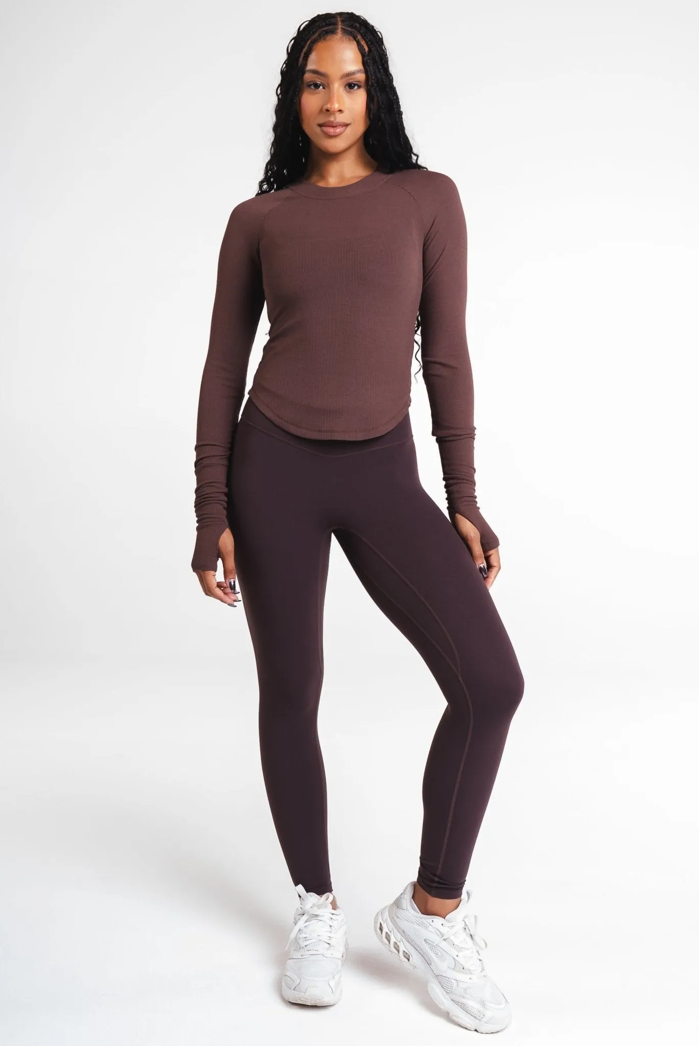 Vitality Easy Rib Top - Cocoa