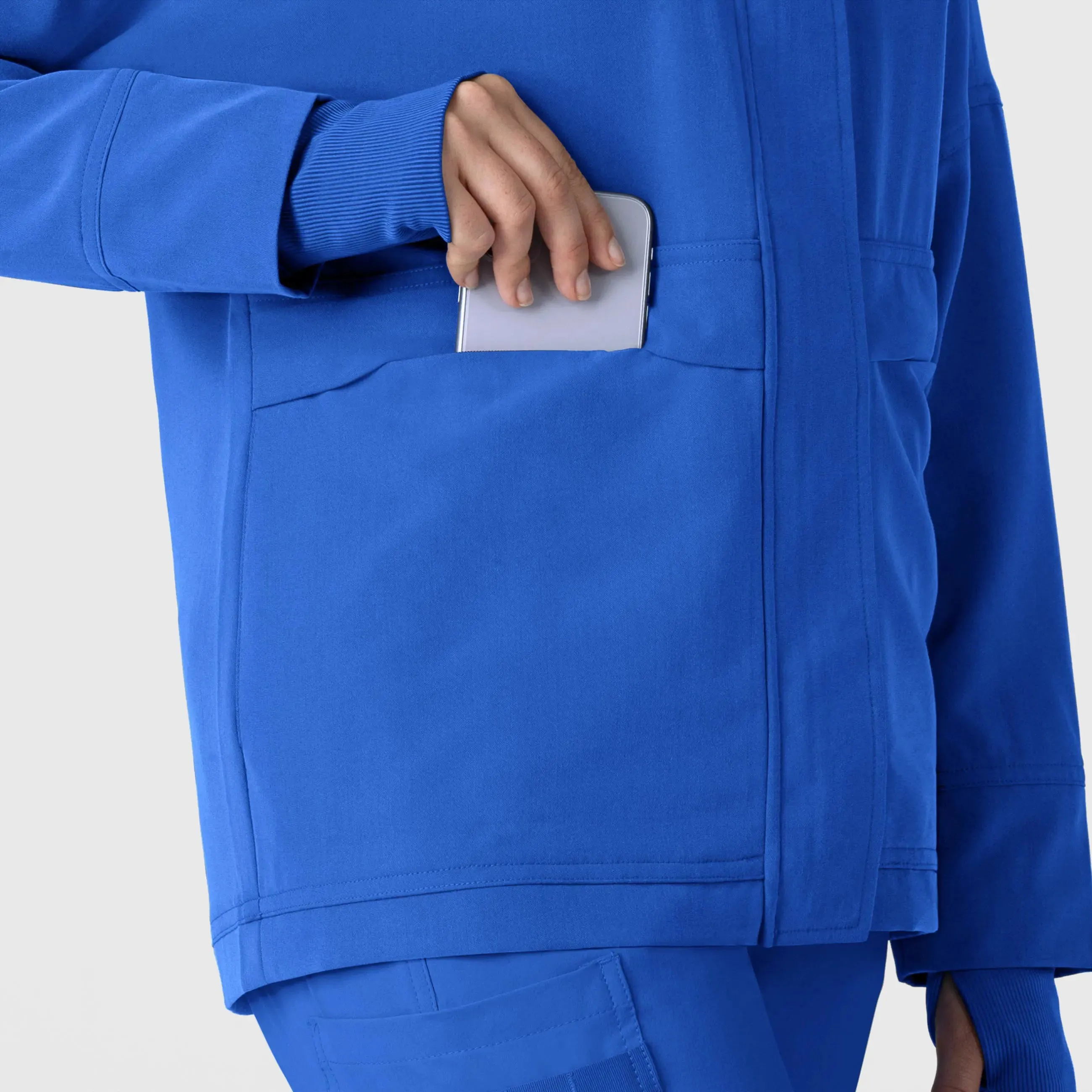 Wink Women's Germs Happen Packable Scrub Jacket - Royal Blue