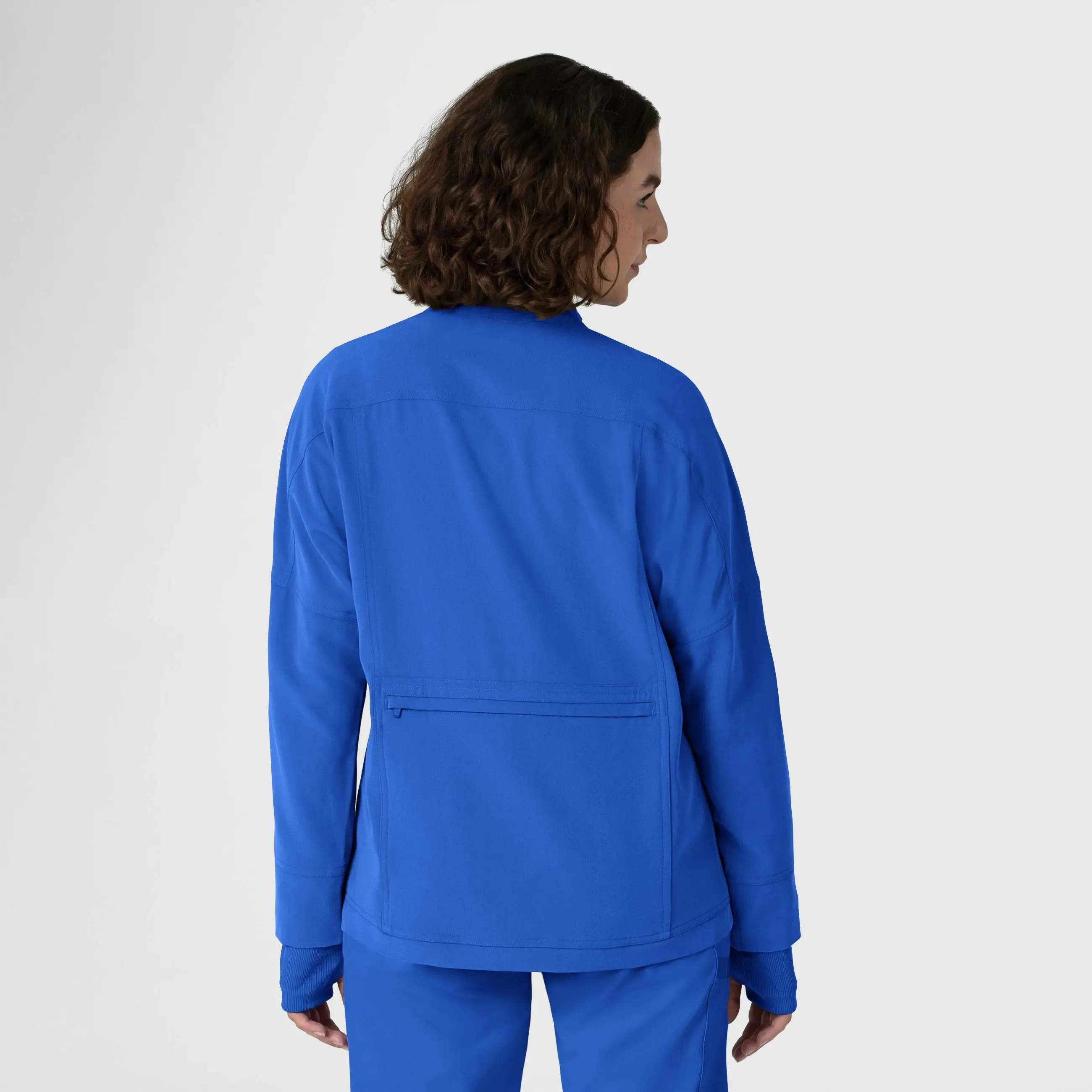 Wink Women's Germs Happen Packable Scrub Jacket - Royal Blue