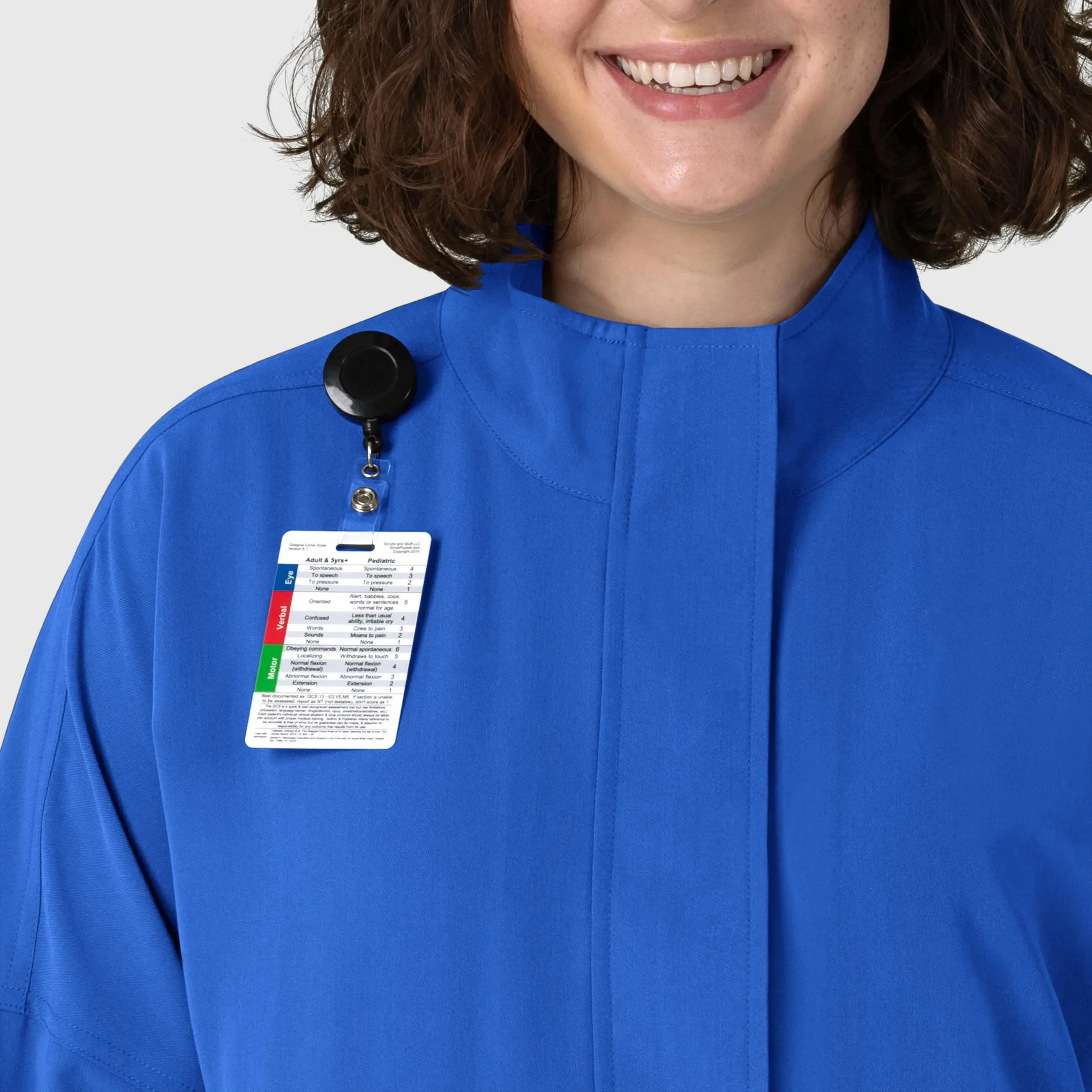 Wink Women's Germs Happen Packable Scrub Jacket - Royal Blue