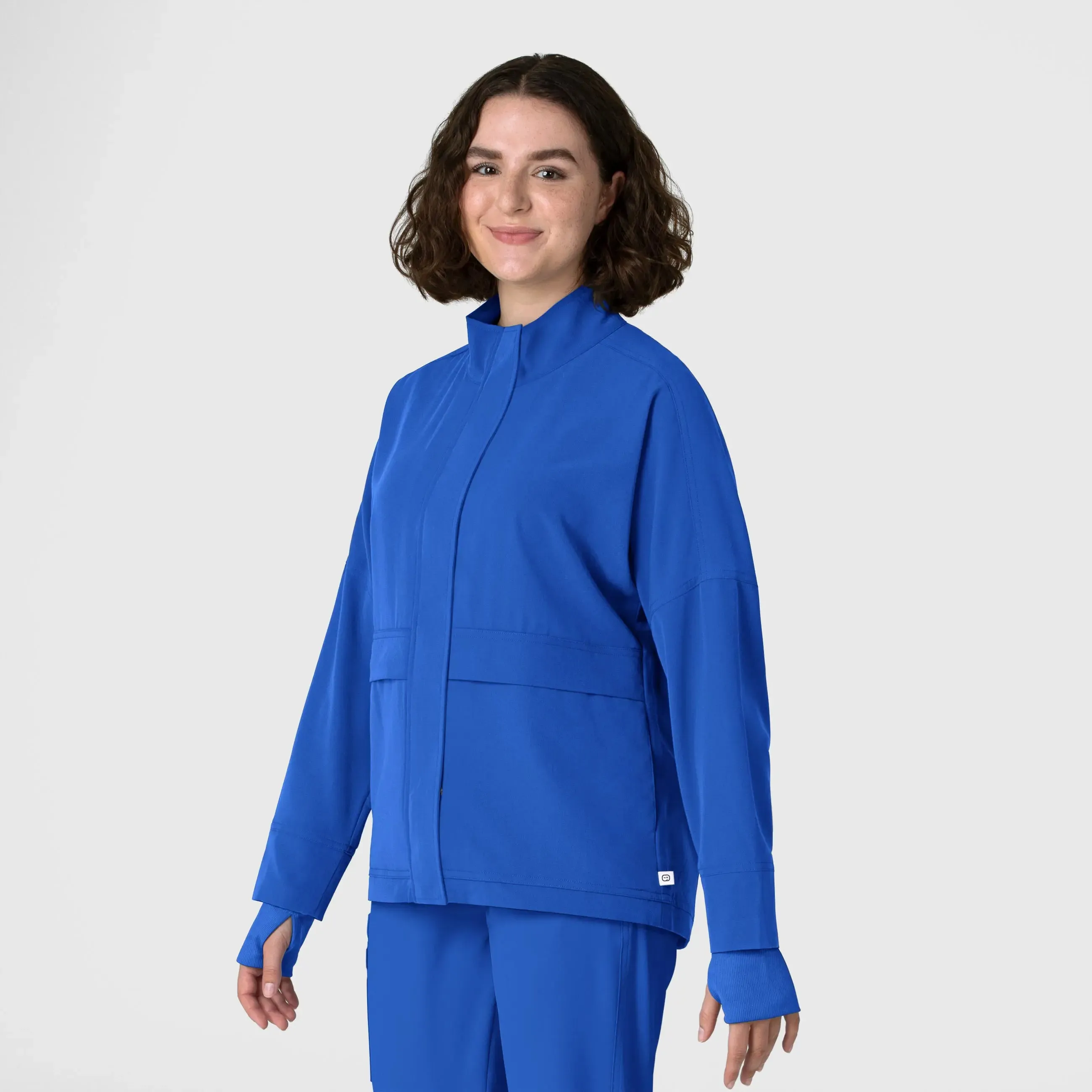 Wink Women's Germs Happen Packable Scrub Jacket - Royal Blue