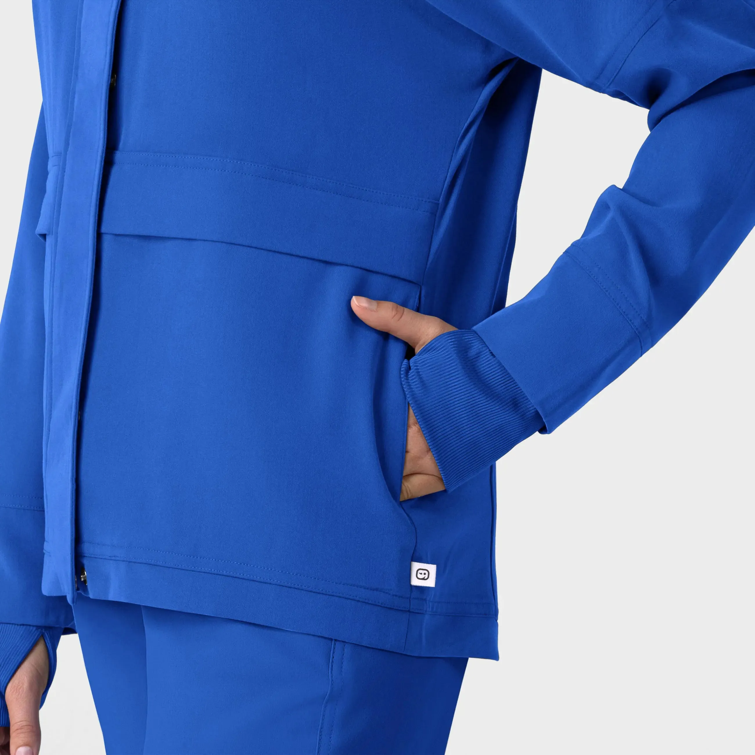 Wink Women's Germs Happen Packable Scrub Jacket - Royal Blue