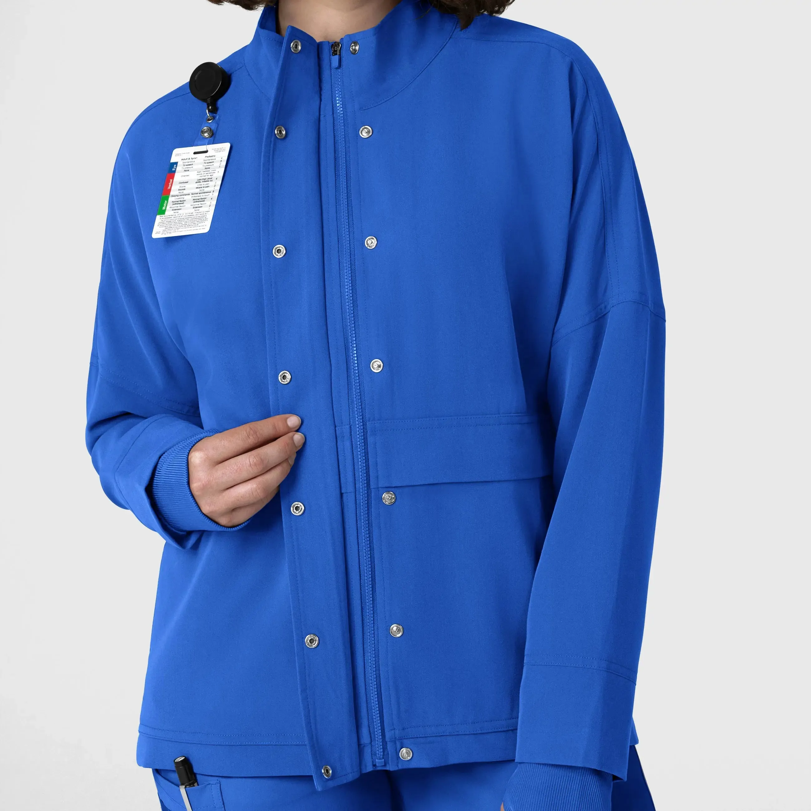 Wink Women's Germs Happen Packable Scrub Jacket - Royal Blue