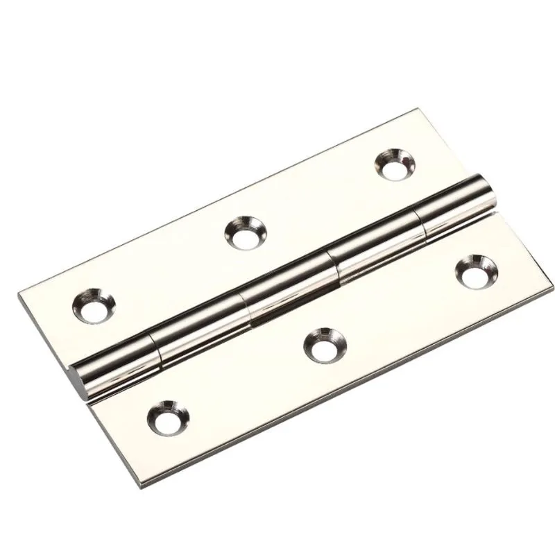 Zoo Solid Drawn Brass Butt Hinge - 75 x 41 x 2mm-Polished Nickel